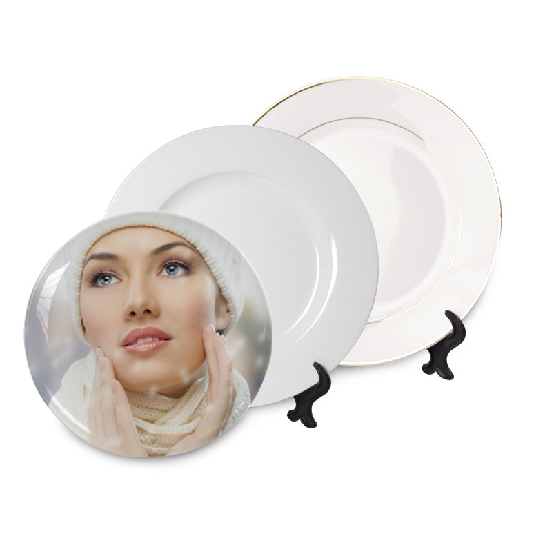 10 Inch Plain White Ceramic Serving Plates Tableware-10寸白盘
