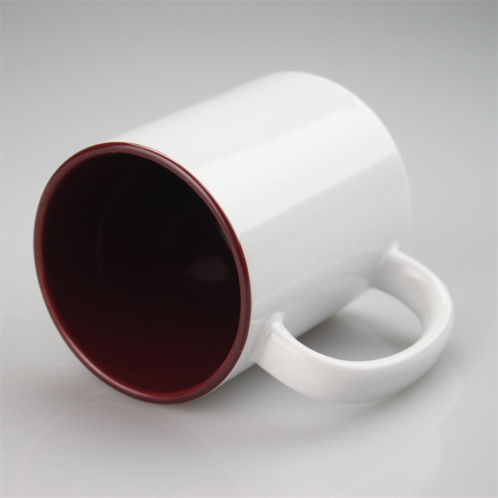 11oz Internal Colored Sublimation mug Printed Customized Logo Ceramic Mug