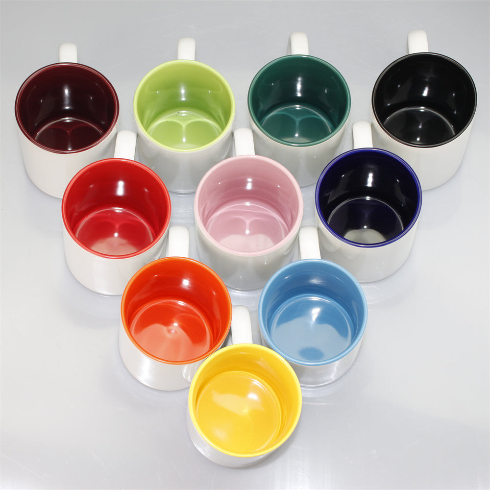 11oz Internal Colored Sublimation mug Printed Customized Logo Ceramic Mug