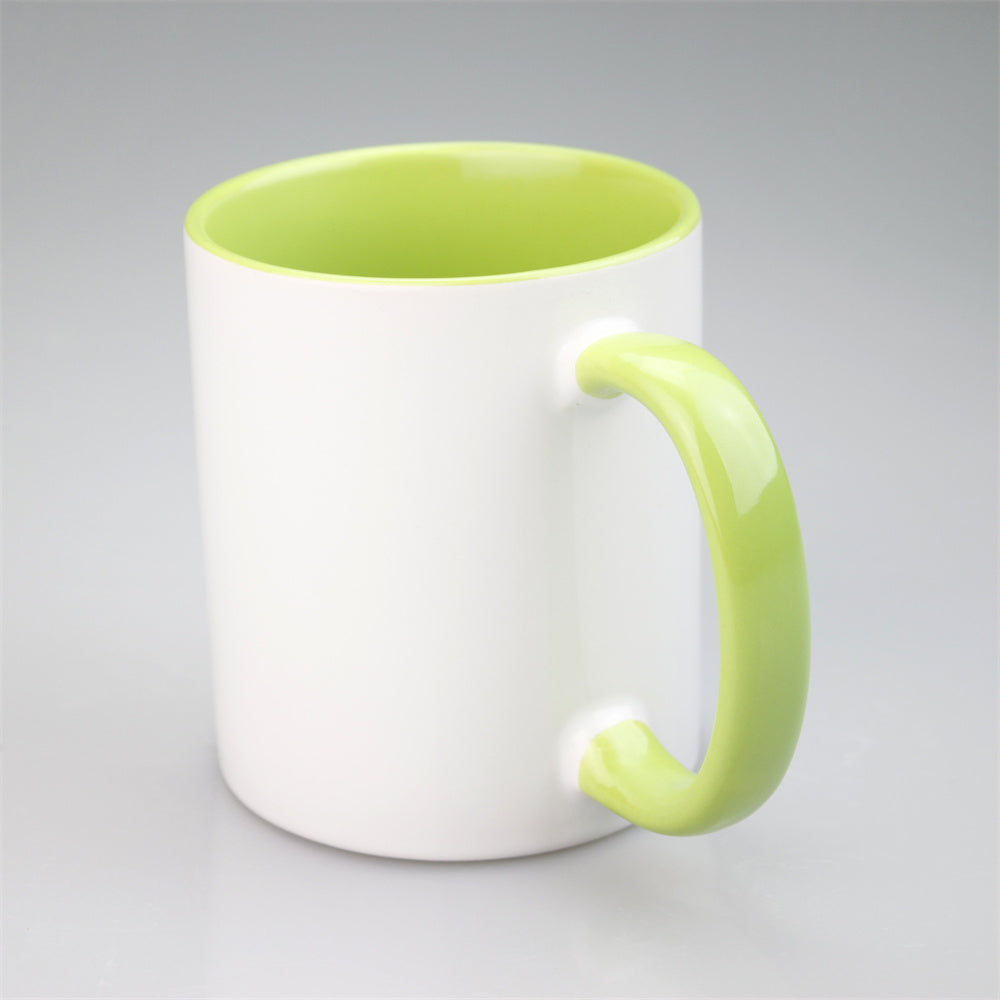 11oz 2 Tones Glazed Ceramic Mug Sublimation Printed Customized Logo