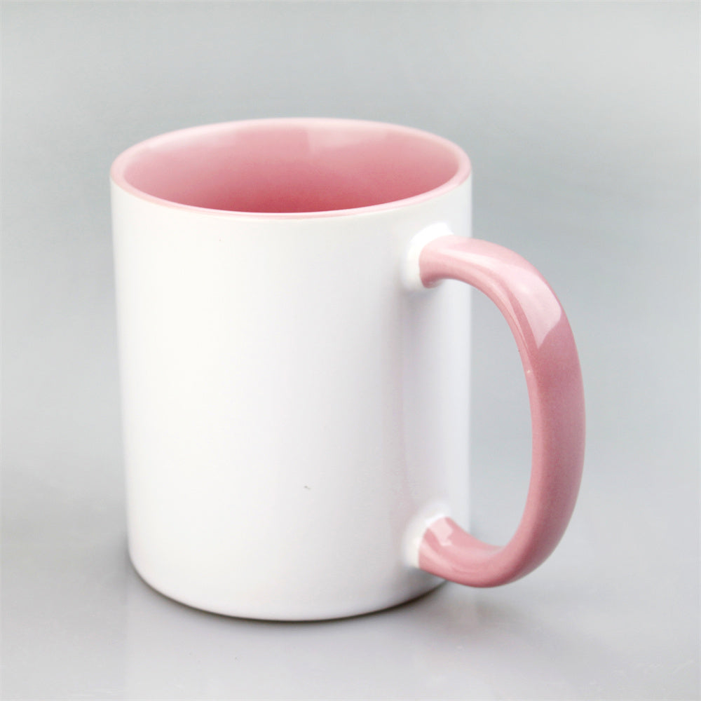 11oz 2 Tones Glazed Ceramic Mug Sublimation Printed Customized Logo