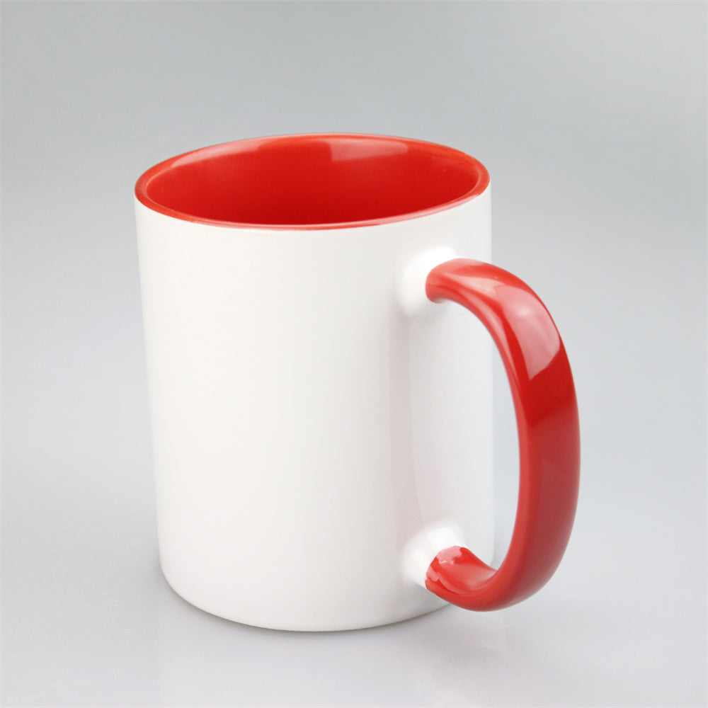 11oz 2 Tones Glazed Ceramic Mug Sublimation Printed Customized Logo