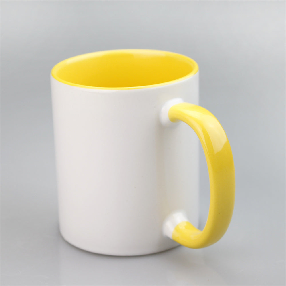 11oz 2 Tones Glazed Ceramic Mug Sublimation Printed Customized Logo