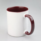11oz 2 Tones Glazed Ceramic Mug Sublimation Printed Customized Logo