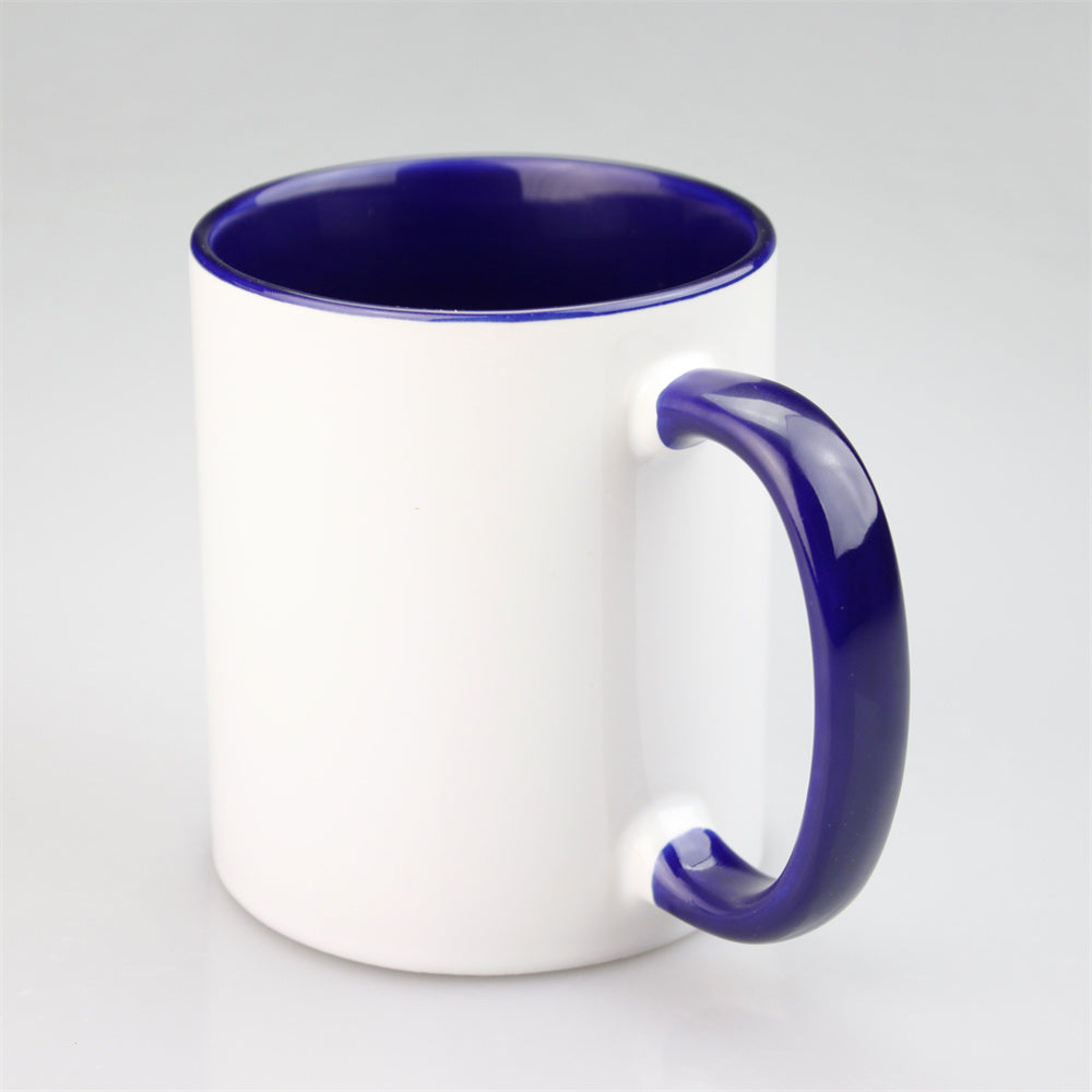 11oz 2 Tones Glazed Ceramic Mug Sublimation Printed Customized Logo