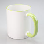 11oz Sublimation Blanks Ceramic Mugs with Logo Custom Drinking Cup with Rim Color