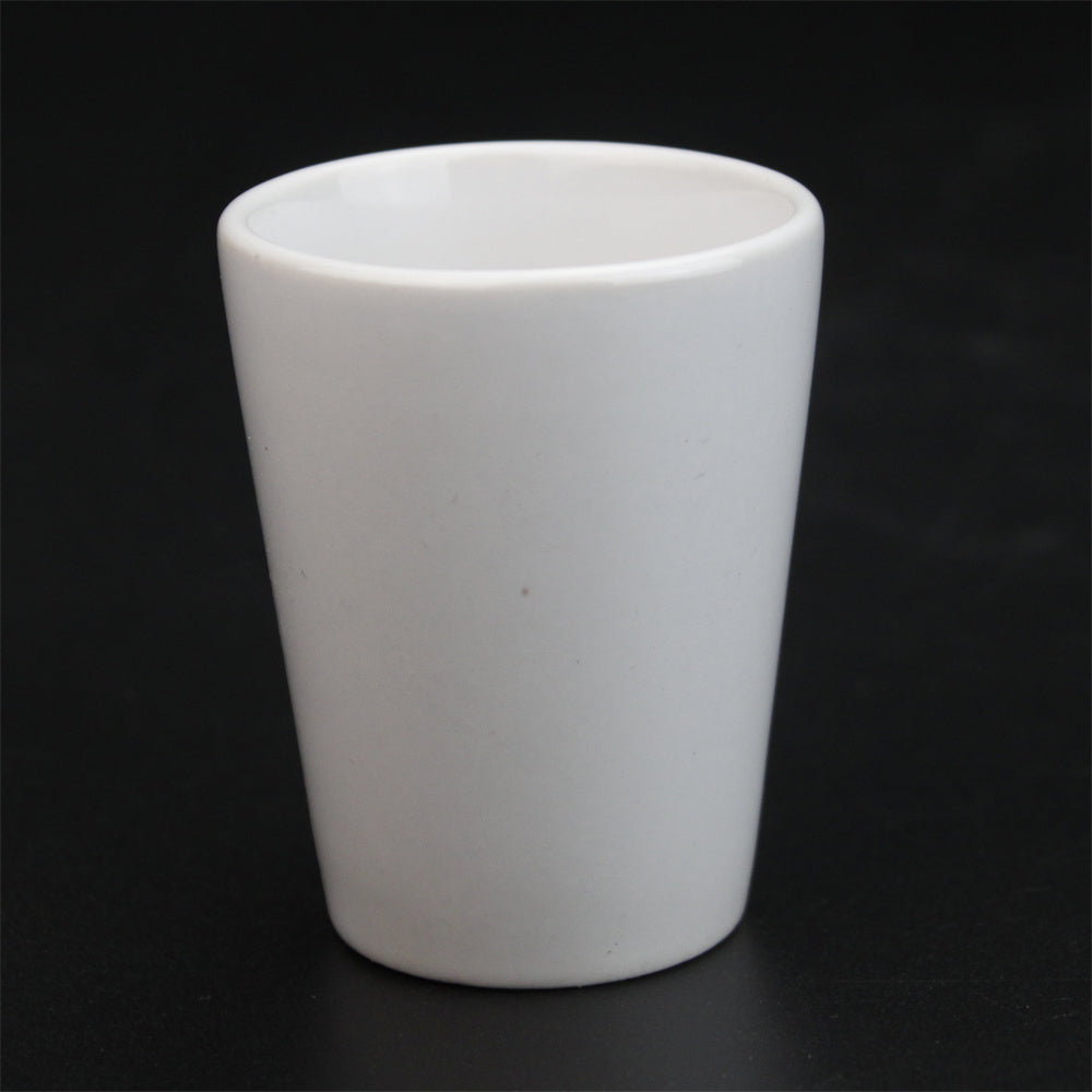 1.5oz Conical Ceramic Cup White Color Custom Printing Ceramic Shot Glasses
