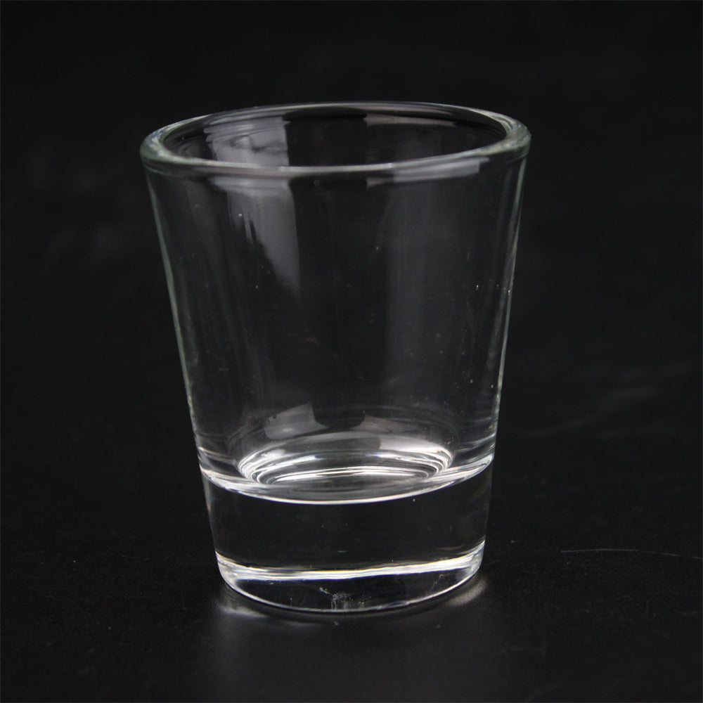 1.5oz transparent White Cup Sublimation Heat Transfer Glass Cup