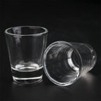 1.5oz transparent White Cup Sublimation Heat Transfer Glass Cup