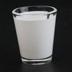 1.5oz White Patch Shot Glass Cup Sublimation Heat Transfer Mug