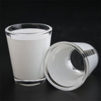 1.5oz White Patch Shot Glass Cup Sublimation Heat Transfer Mug