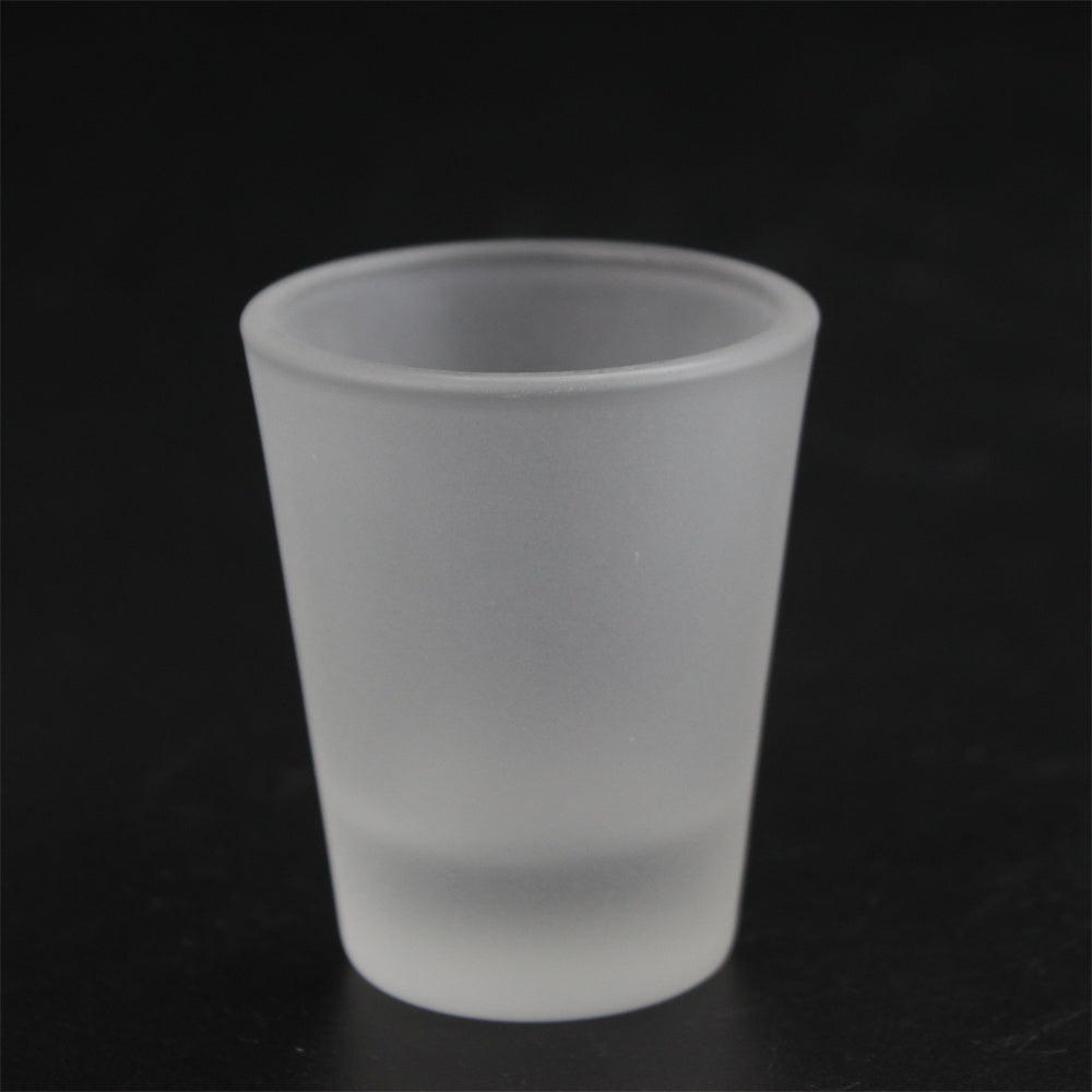 1.5oz Frosted White Cup Sublimation Heat Transfer Glass Cup