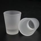 1.5oz Frosted White Cup Sublimation Heat Transfer Glass Cup