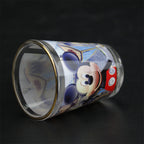 1.5oz Glass cup White Patch Gold Rim Sublimation Glasses Mug Customized Printing