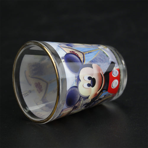1.5oz Glass cup White Patch Gold Rim Sublimation Glasses Mug Customized Printing