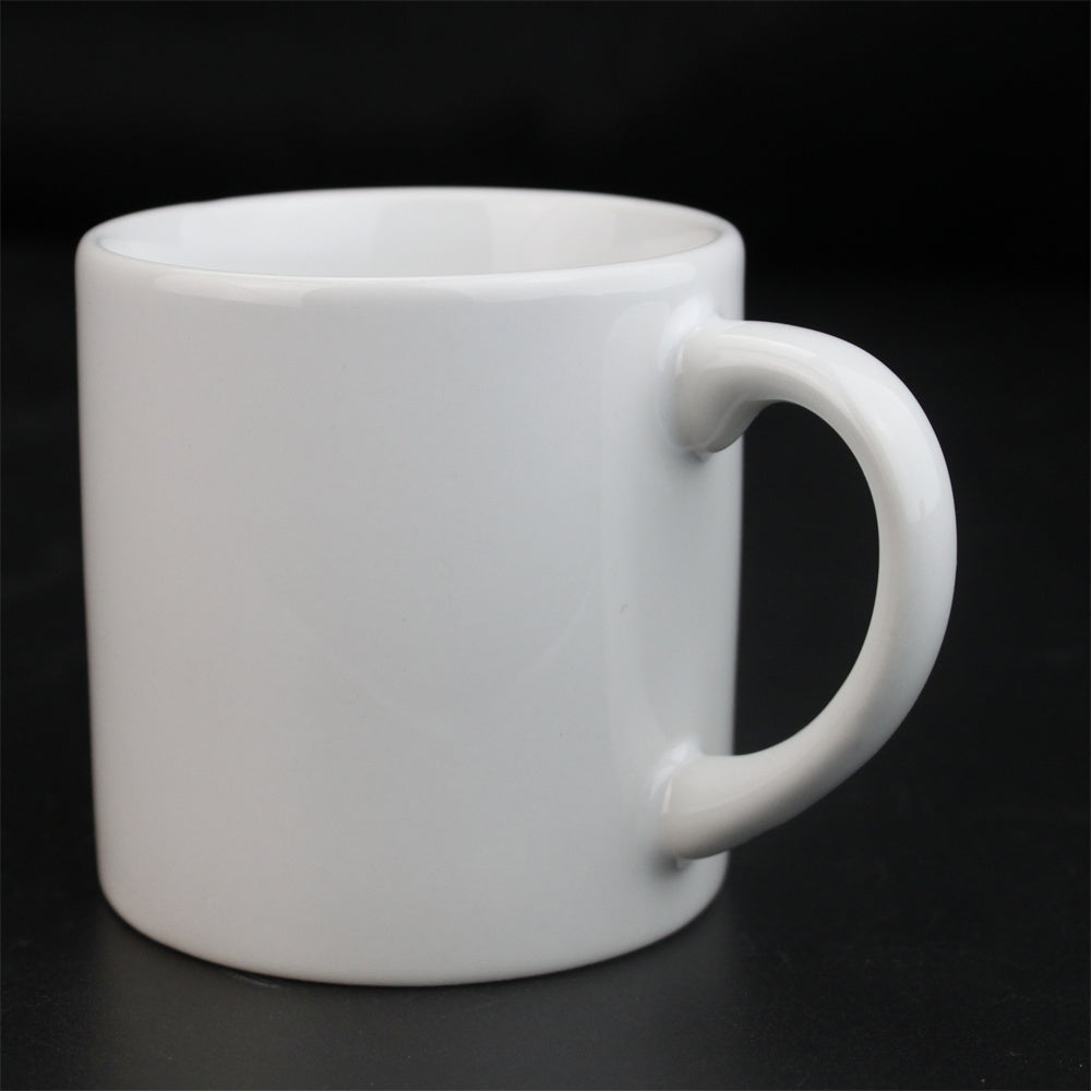 6oz White Ceramic cup Custom Logo Designs Heat Transfer Blank for Cup Usage