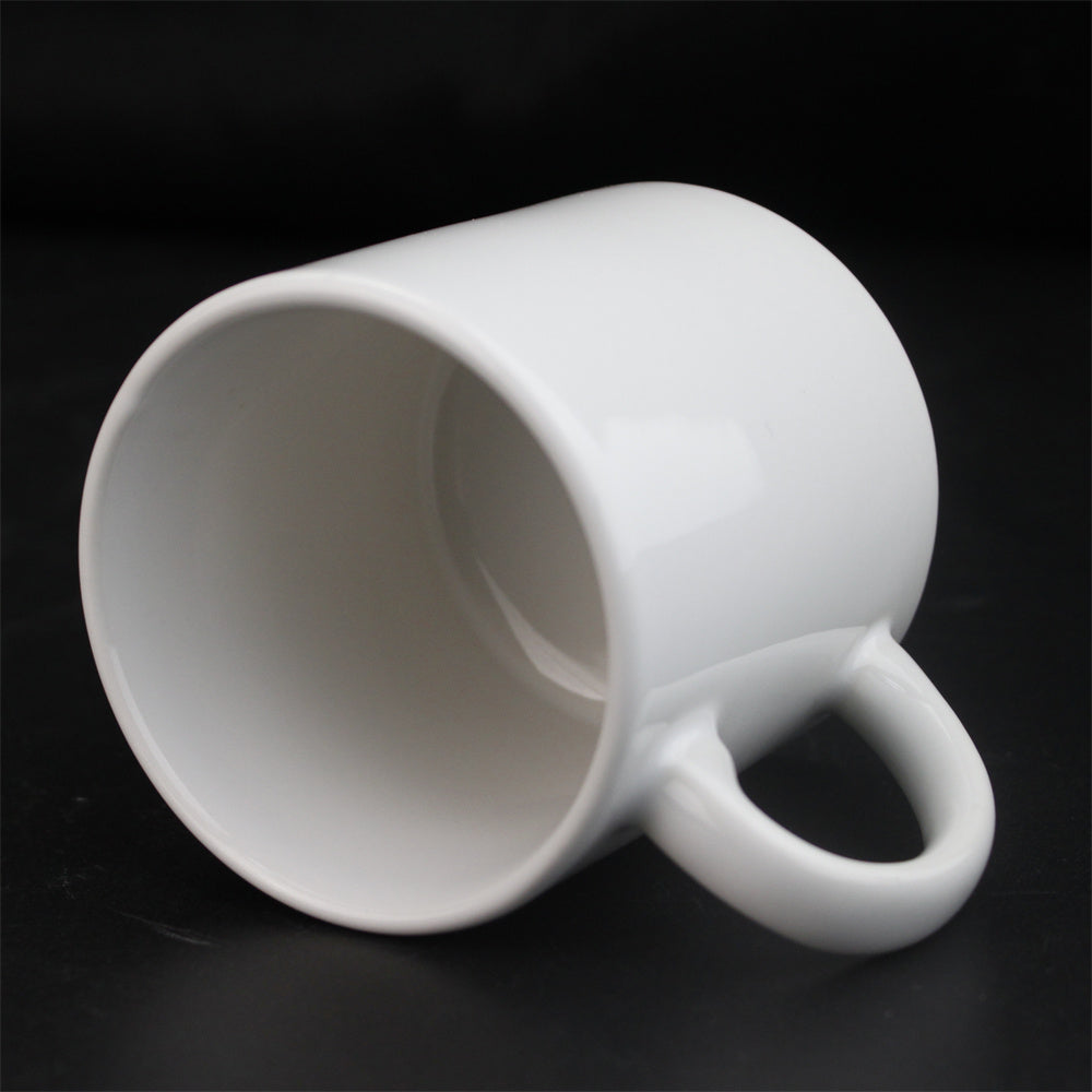 6oz White Ceramic cup Custom Logo Designs Heat Transfer Blank for Cup Usage