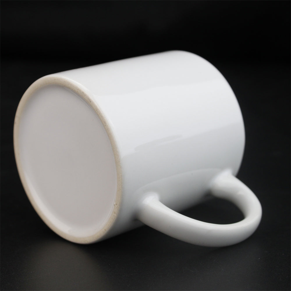 6oz White Ceramic cup Custom Logo Designs Heat Transfer Blank for Cup Usage