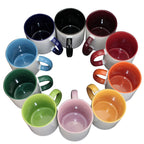 11oz 2 Tones Glazed Ceramic Mug Sublimation Printed Customized Logo