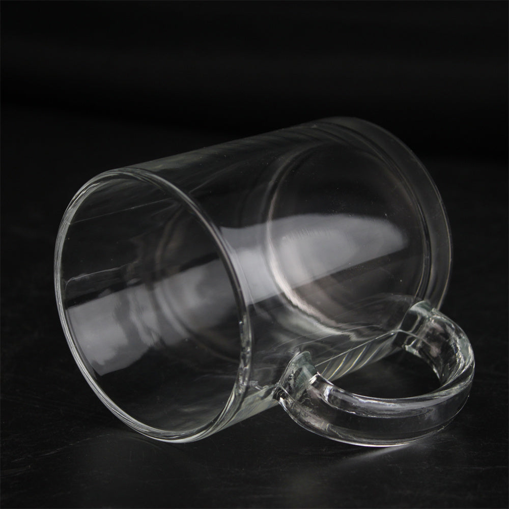 11oz transparent White Cup Sublimation Heat Transfer Glass Cup