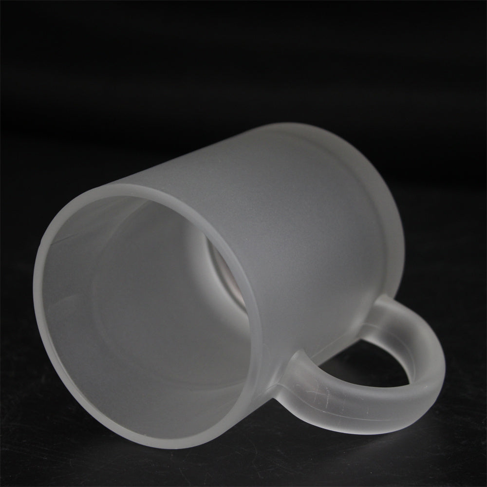 11oz Frosted Glass cup Sublimation Glasses Mug Customized Printing