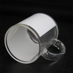 11oz White Patch Glass cup Sublimation Glasses Mug Customized Printing