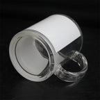 11oz White Patch Glass cup Sublimation Glasses Mug Customized Printing