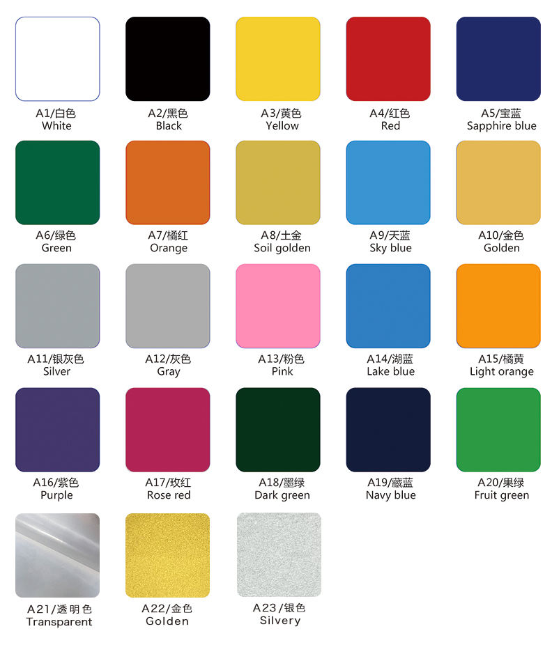 Korea PVC Heat Transfer Vinyl Rolls Flex HTV Film for T Shirt Garment Printing-PVC-A系列刻字膜
