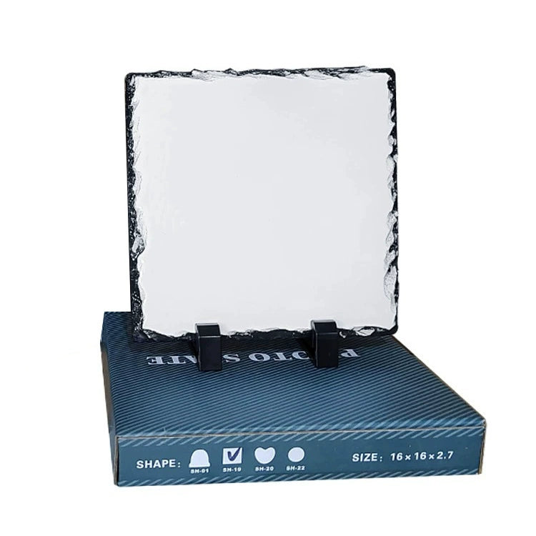 DIY Small Blank Rock Photo Frame Ornament 150*150mm-SH19石画