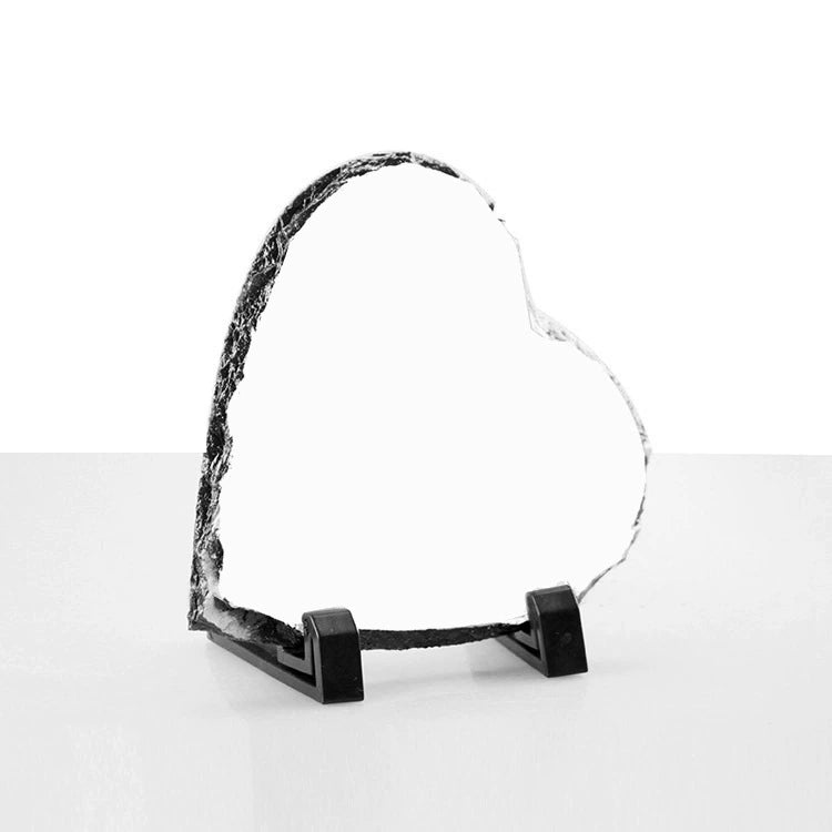 Heat Transfer Small Heart Shaped Blank Rock Picture Frame 150*150mm-SH20心形石画