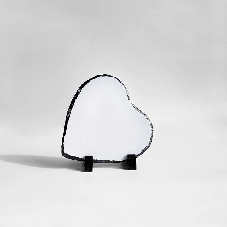 Heat Transfer Small Heart Shaped Blank Rock Picture Frame 150*150mm-SH20心形石画
