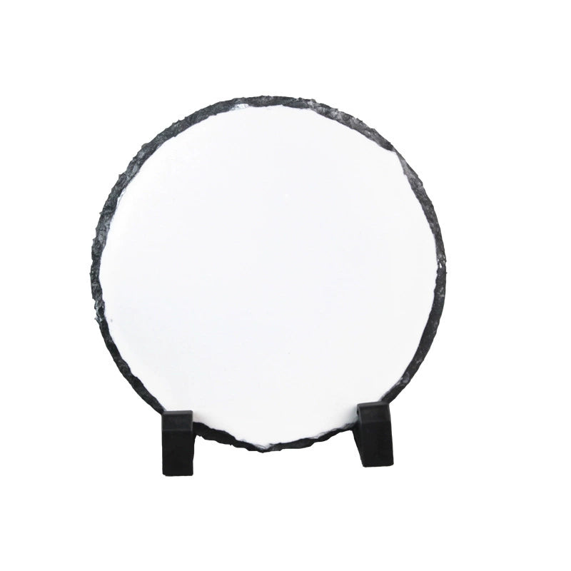 Custom Print Stone Photo Frame Sublimation Blank 200mm Round-SH24圆形石画