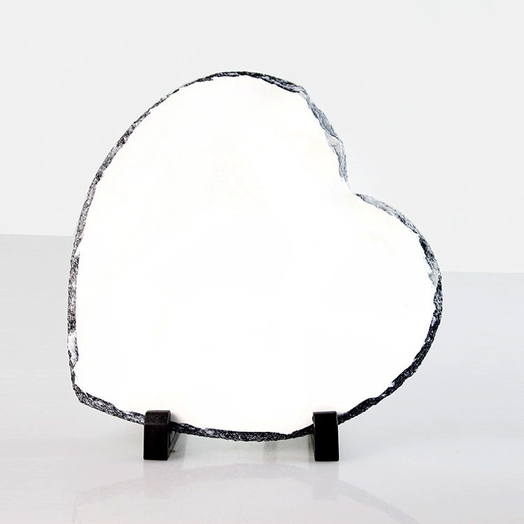 Gift Style Rock Slate Heart Shaped Sublimation Blank Frame 200*200mm-SH45心形石画