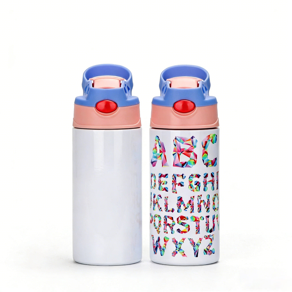 Heat transfer children's two-color handle lid insulated cup