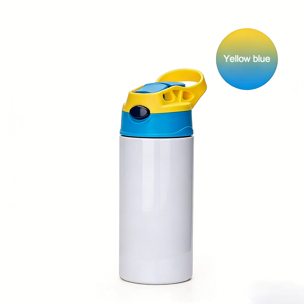 Heat transfer children's two-color handle lid insulated cup