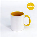 Heat transfer cup 11 oz Interior color painted cup