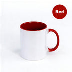 Heat transfer cup 11 oz Interior color painted cup