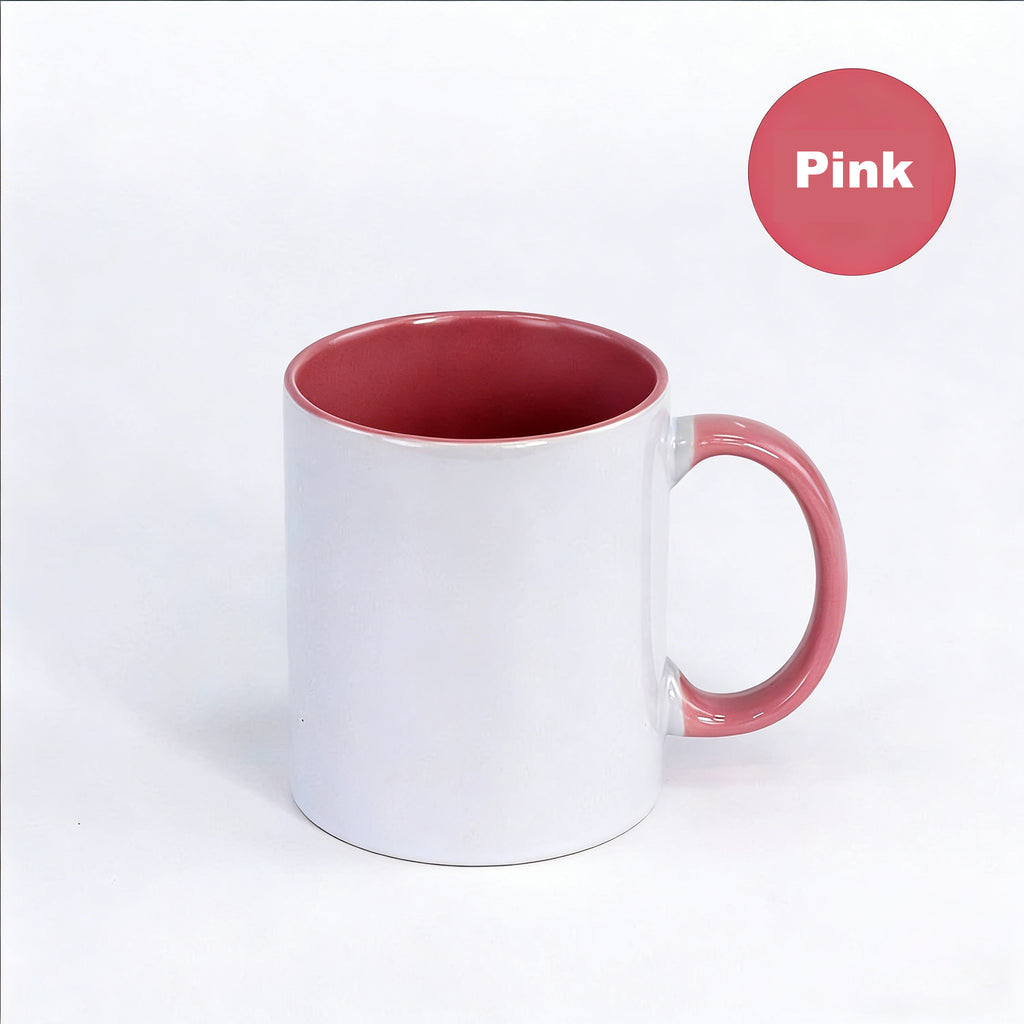 Heat transfer cup 11 oz Interior color painted cup
